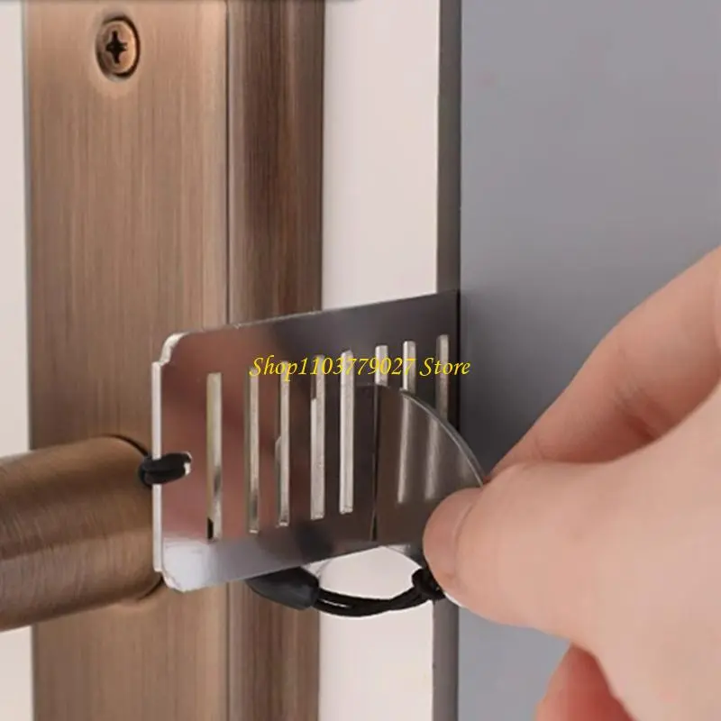 C4DF Steel Door Stop Door Support Convenient Door Barrier set for Secure Living Space