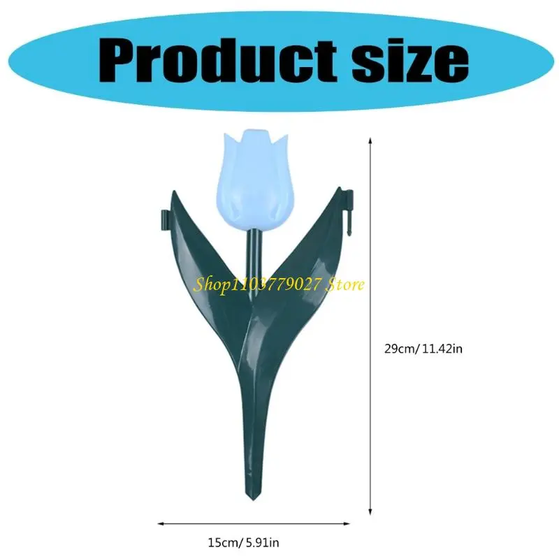 C4DF Tulips Flower Design PVE Garden Fence Easy Installation for Decorative Yard and Flower Bed Edging Use