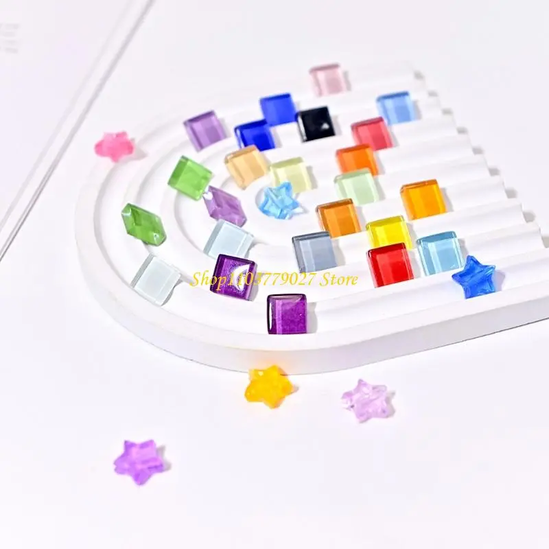 C4DF Glass Tiles Glass Pieces DIY Ceramic Glass Craft Supplies