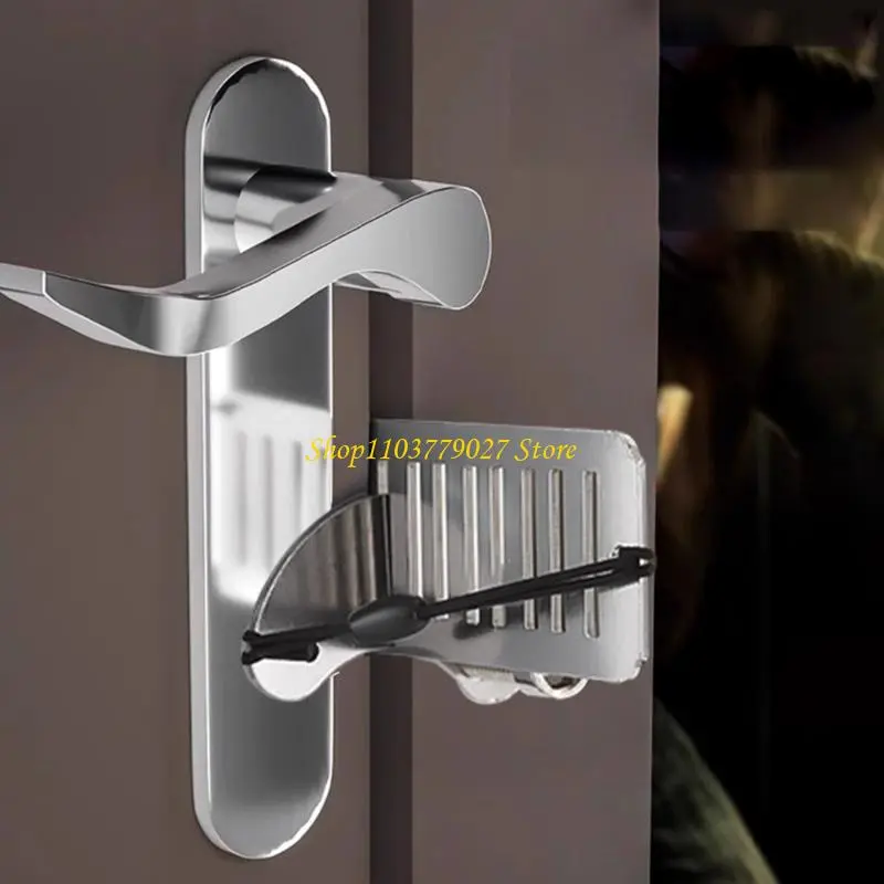 C4DF Steel Door Stop Door Support Convenient Door Barrier set for Secure Living Space