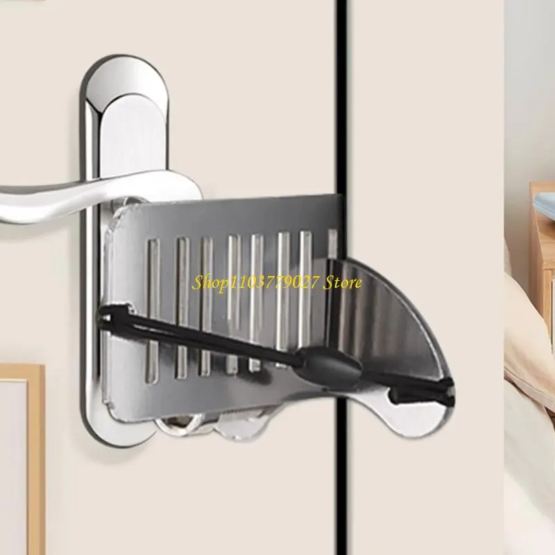 C4DF Steel Door Stop Door Support Convenient Door Barrier set for Secure Living Space