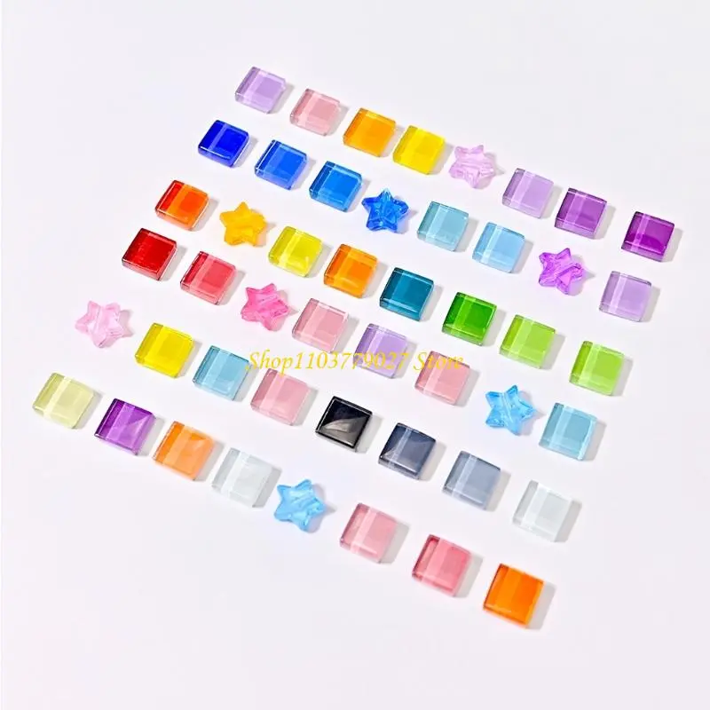 C4DF Glass Tiles Glass Pieces DIY Ceramic Glass Craft Supplies