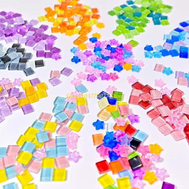 C4DF Glass Tiles Glass Pieces DIY Ceramic Glass Craft Supplies