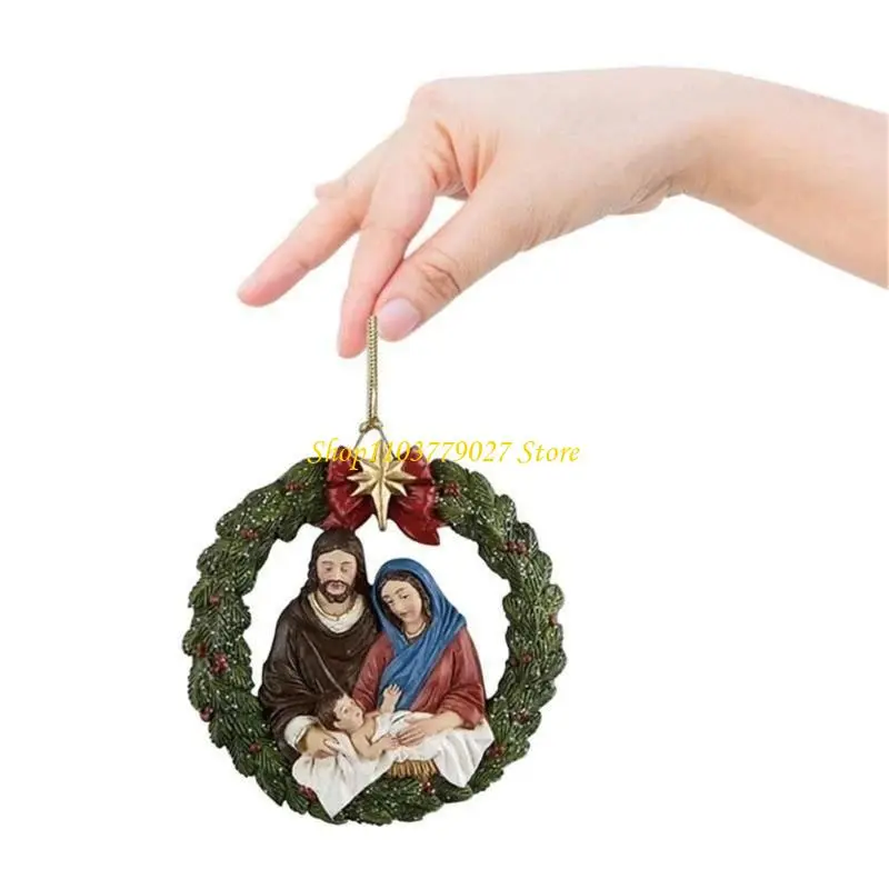 C4DF Acrylics Christmas Wreath Hanging Ornament for Christmas Holiday Decoration