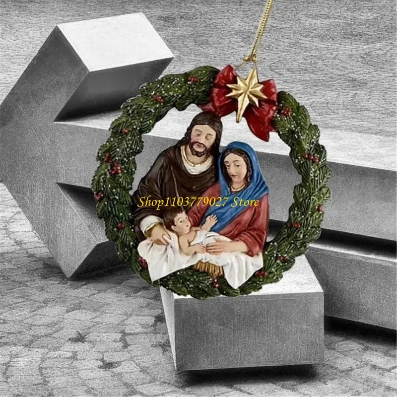 C4DF Acrylics Christmas Wreath Hanging Ornament for Christmas Holiday Decoration