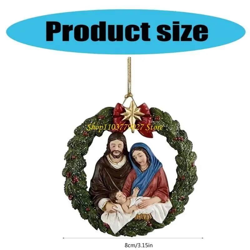 C4DF Acrylics Christmas Wreath Hanging Ornament for Christmas Holiday Decoration