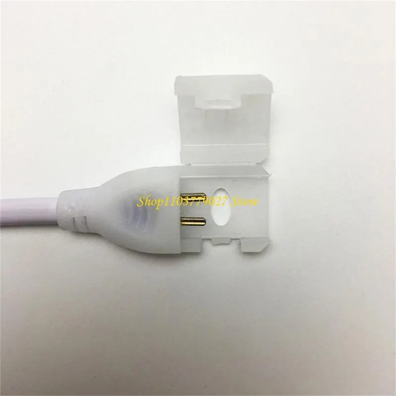 C4DF 220V LED Strips Light Power Plug Solderless 10mm Width Light Strips Connector for Single Color LED Light Strips