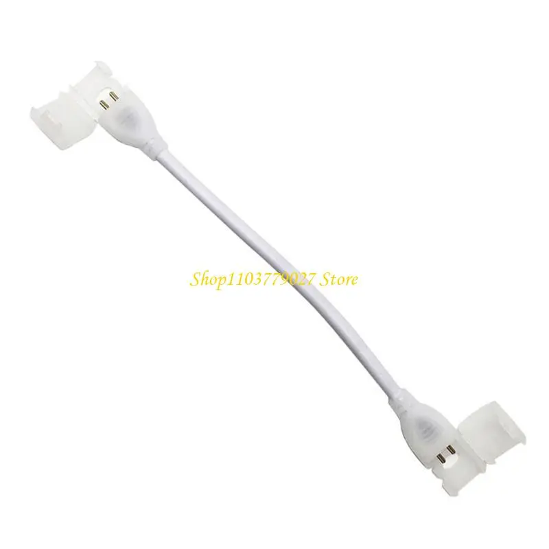 C4DF 220V LED Strips Light Power Plug Solderless 10mm Width Light Strips Connector for Single Color LED Light Strips