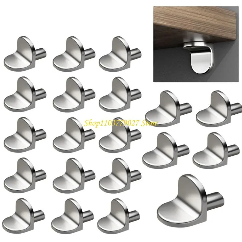 C4DF 20pcs Practical 5mm Alloy Shelf Supports for Bookcase and Cupboard Storage