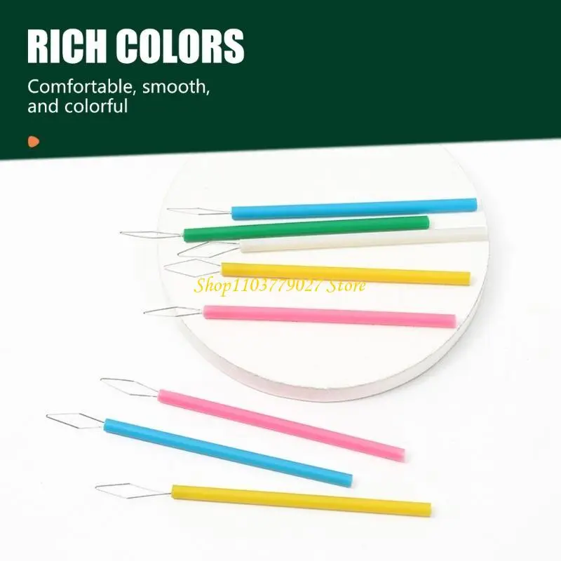 C4DF 20 Pcs ABS Needle Threader Cylindrical Sewing Threader for Sewing Knitting