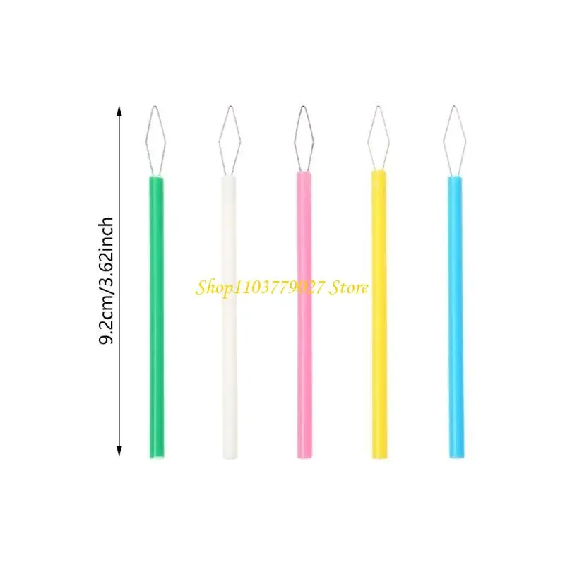 C4DF 20 Pcs ABS Needle Threader Cylindrical Sewing Threader for Sewing Knitting