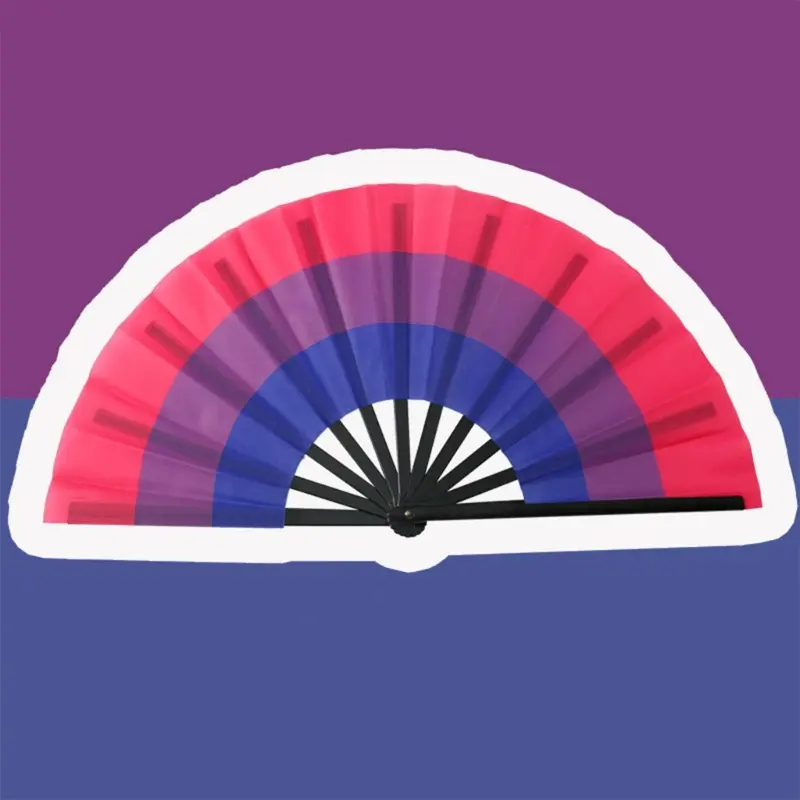 Rainbows Folding Fan Colourful Fan LGBTs Gay Pride Party Summer Cooling Fan Music Festival Women Men Props Lightweight