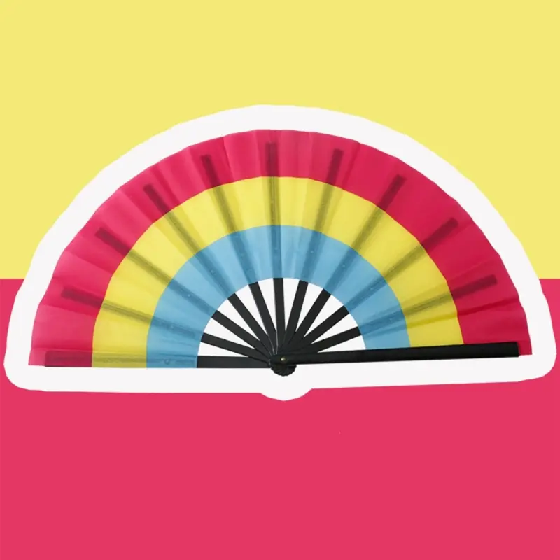 Rainbows Folding Fan Colourful Fan LGBTs Gay Pride Party Summer Cooling Fan Music Festival Women Men Props Lightweight