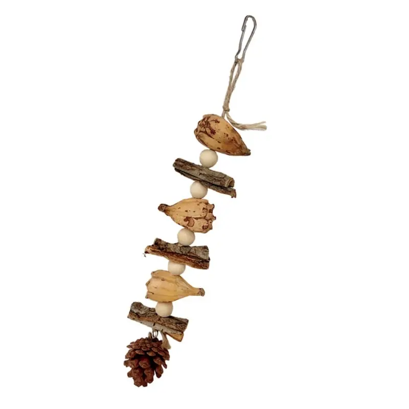 Bird Tearing Toy Birdcage Pinecone Swing Toy Small Bird Grinding Chewing Toy for Small Medium Bird Cage Climbing Toy