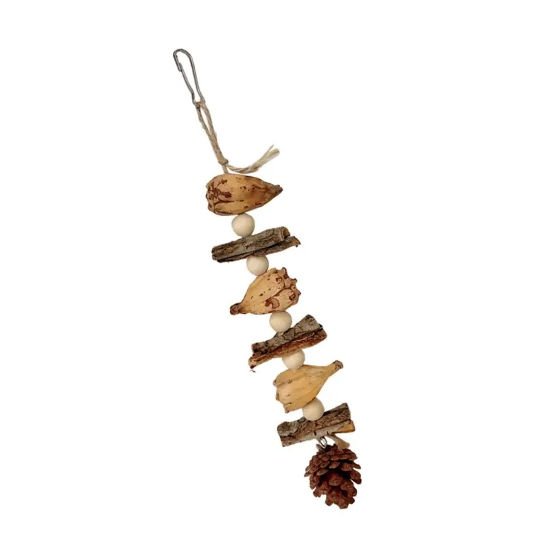 Bird Tearing Toy Birdcage Pinecone Swing Toy Small Bird Grinding Chewing Toy for Small Medium Bird Cage Climbing Toy