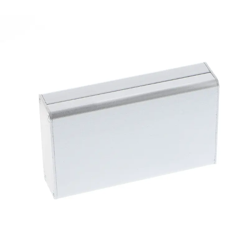 Aluminum PCB Instrument Box Enclosure Electronic Project Case Panels Screws DIY Built-in Grooves Silver 80x50x20mm