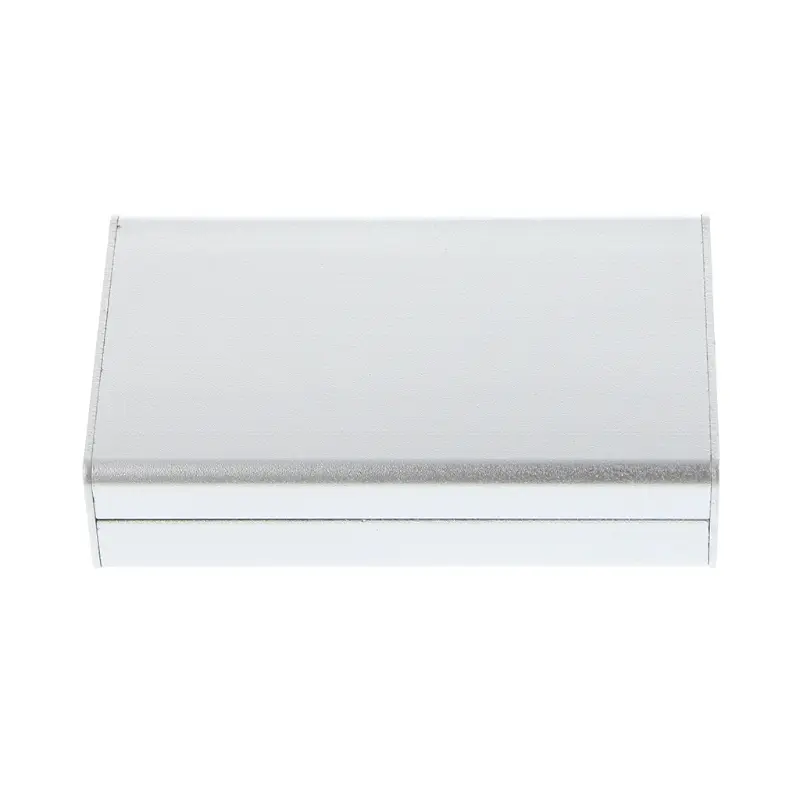 Aluminum PCB Instrument Box Enclosure Electronic Project Case Panels Screws DIY Built-in Grooves Silver 80x50x20mm