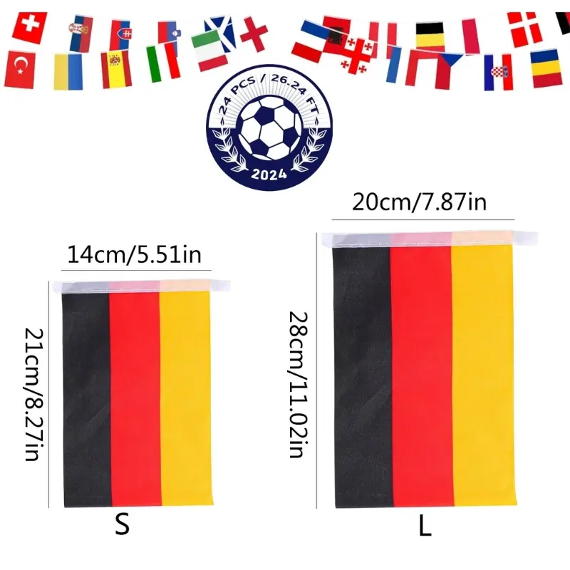 susu Celebrate European Football 2024 with Colorful Country Pennants Decorative Bunting Flags for Fans Party Decoration