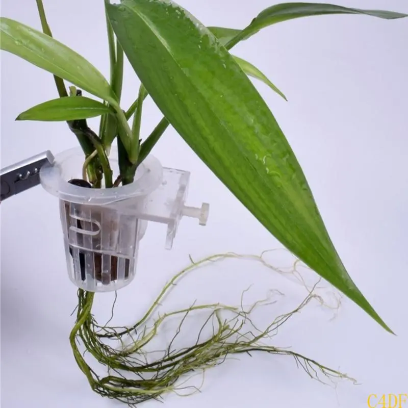 Hanging Plant Holder for Aquarium, Adjustable Water Plant Cup Easy to Install Fish Tanks Decors Plant Support
