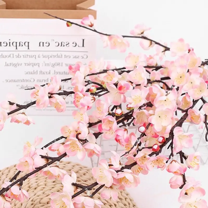 Artificial Plum Blossom Flower Branch Silk Flowers Wedding Party Home Garden Supplies DIY Scene Layout Table Decoration
