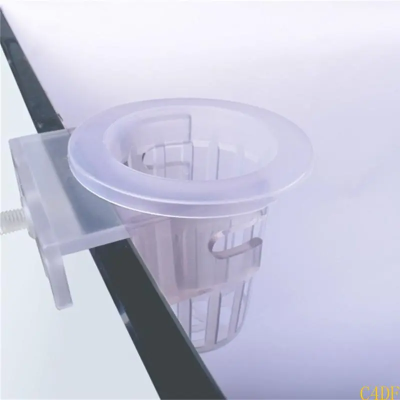 Hanging Plant Holder for Aquarium, Adjustable Water Plant Cup Easy to Install Fish Tanks Decors Plant Support