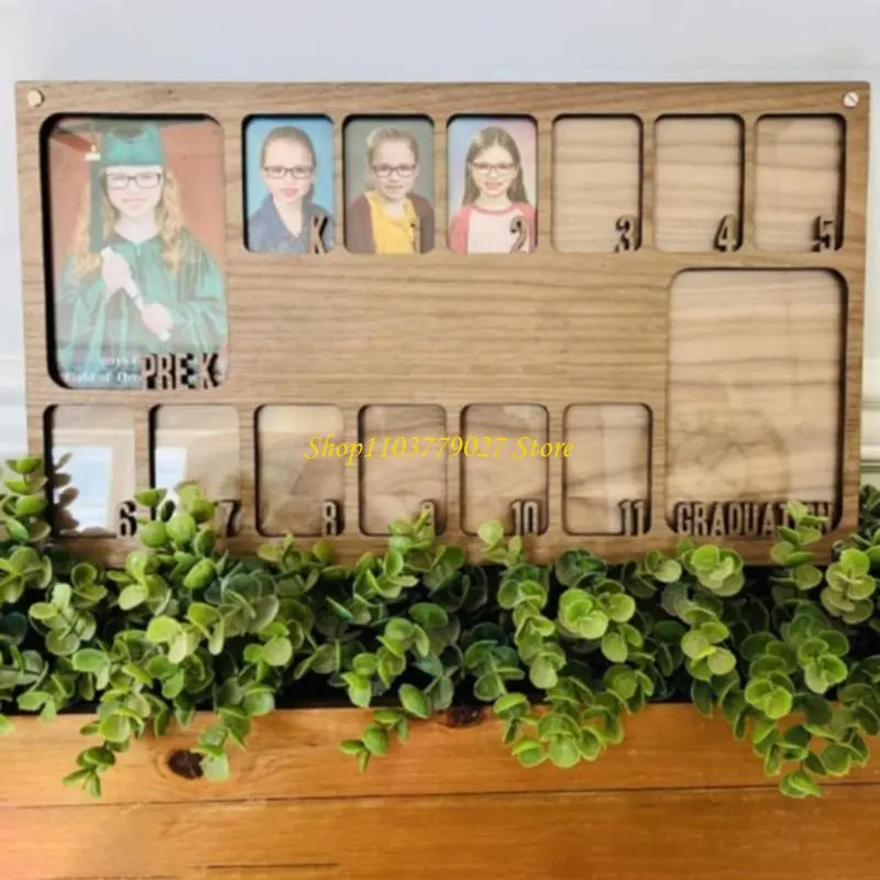 Personalizing Wooden School Years Picture Frame Pre-K to 12 Graduation Gift Keepsakes for Kids Teachers and Parent