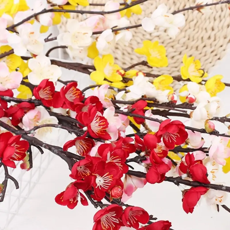 Artificial Plum Blossom Flower Branch Silk Flowers Wedding Party Home Garden Supplies DIY Scene Layout Table Decoration