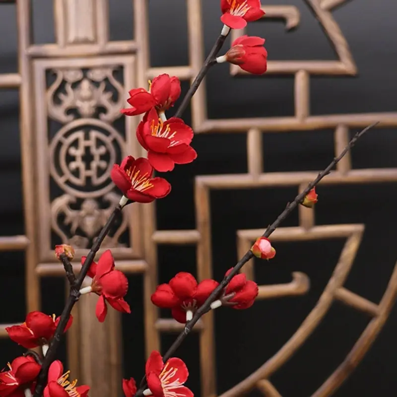 Artificial Plum Blossom Flower Branch Silk Flowers Wedding Party Home Garden Supplies DIY Scene Layout Table Decoration