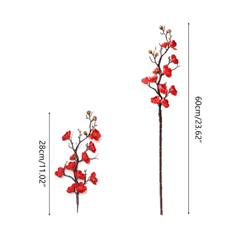 Artificial Plum Blossom Flower Branch Silk Flowers Wedding Party Home Garden Supplies DIY Scene Layout Table Decoration