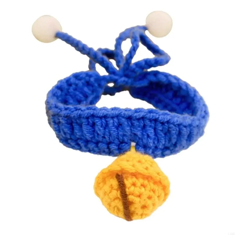 Dog Collar Cat Collar Knitting Silent Bell Collar for Small Size Dogs Kitten High Stretchy Adjustable Pet Neckring