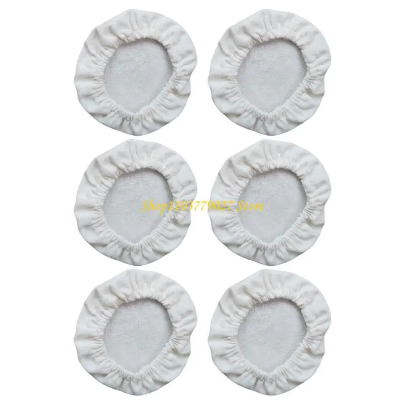 Pack of 6 Sourdough Starter Jar Covers Elastic and Breathable Cotton Caps for Dough Basket Kitchen Fermentation Tool