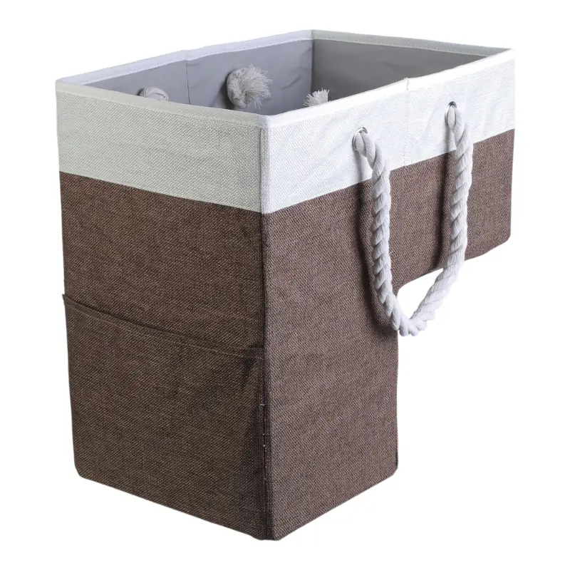Stair Basket with Cotton Rope Handle for Carpeted Stair Foldable Storage Basket Suitable for Toy Clothes Book Sundries