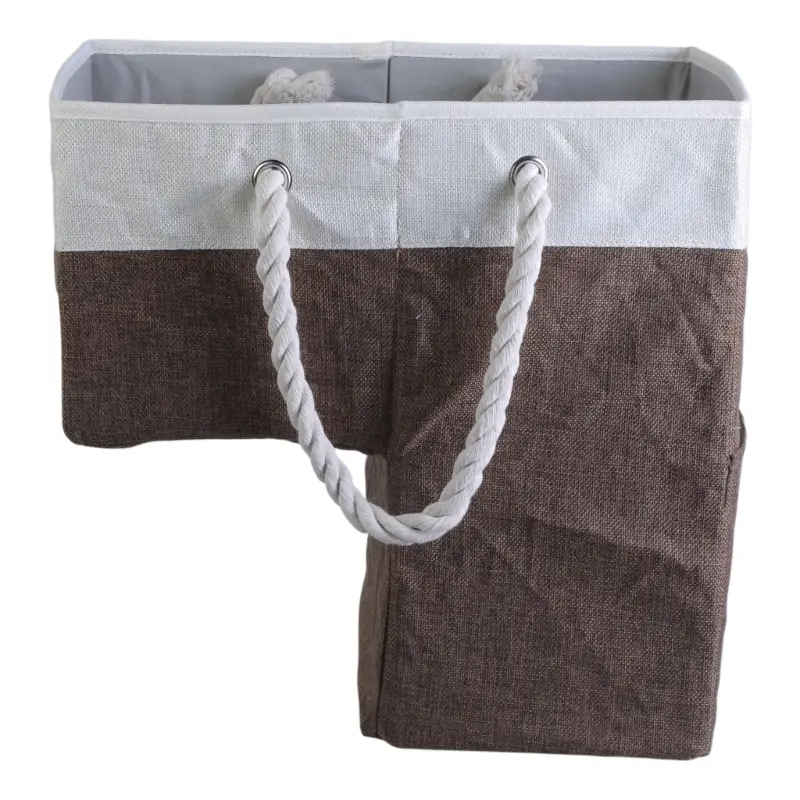 Stair Basket with Cotton Rope Handle for Carpeted Stair Foldable Storage Basket Suitable for Toy Clothes Book Sundries