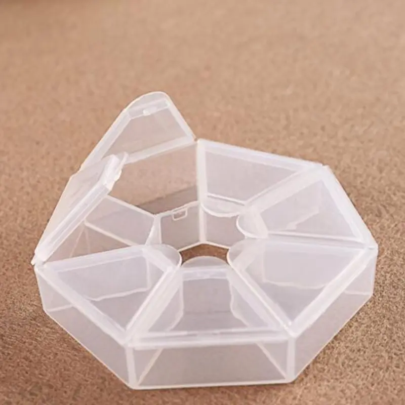 1pc Carry-On Portable One Week Mini Capacity Pill Box Dustproof Dispenser Seven Days A Week Transparent Pill Travel Organizers