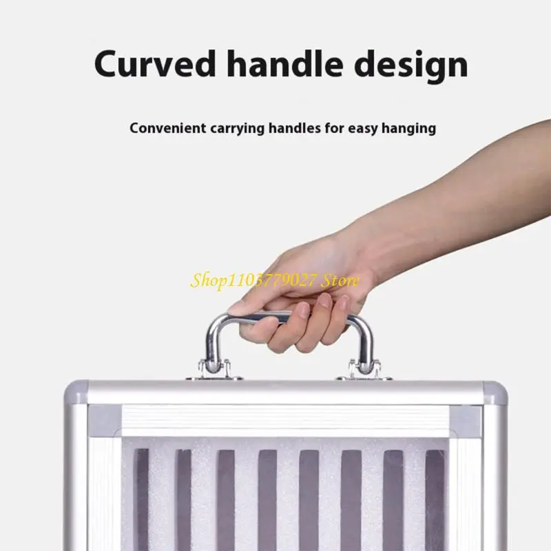 Aluminum Alloy Phone Organiser Wall Mounted Lockable Cabinet With Transparent Door Multi Capacity Classroom Storage Box