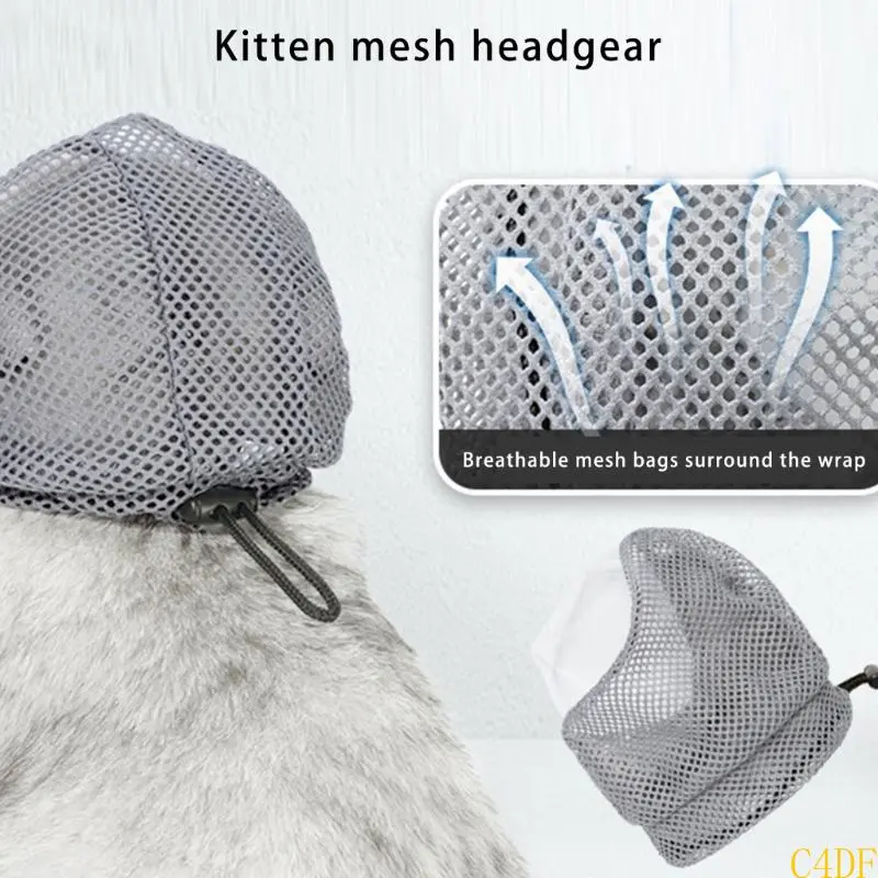 Permeable Meshes Cats Mask for Reducing Stress Grooming and Veterinary Visits Suitable for Small Dogs