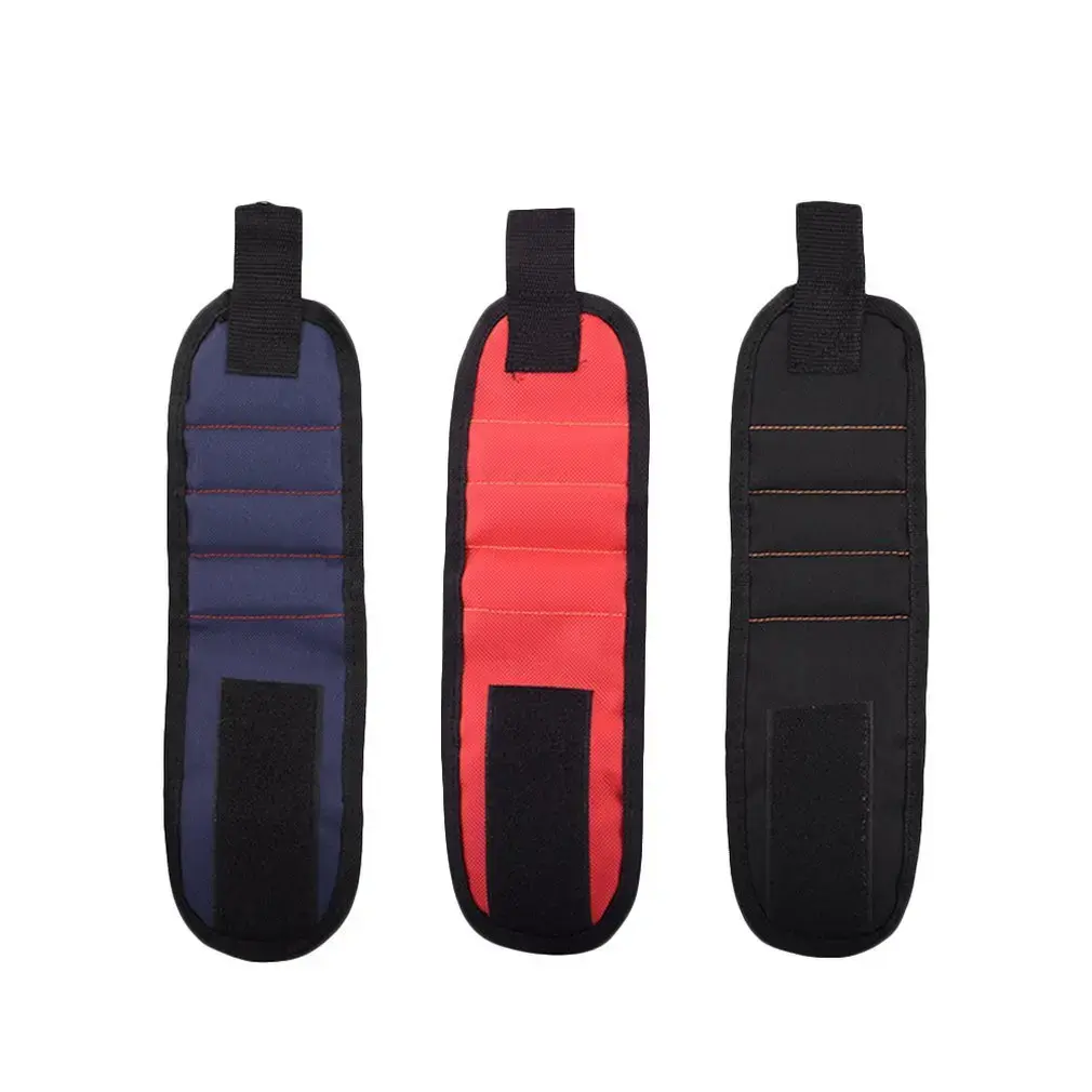 Magnetic Wristband Portable Tool Bag Magnet Electrician Waist Tool Belt Screws Nails Drill Bits Bracelet Drill Bag Repair Tool