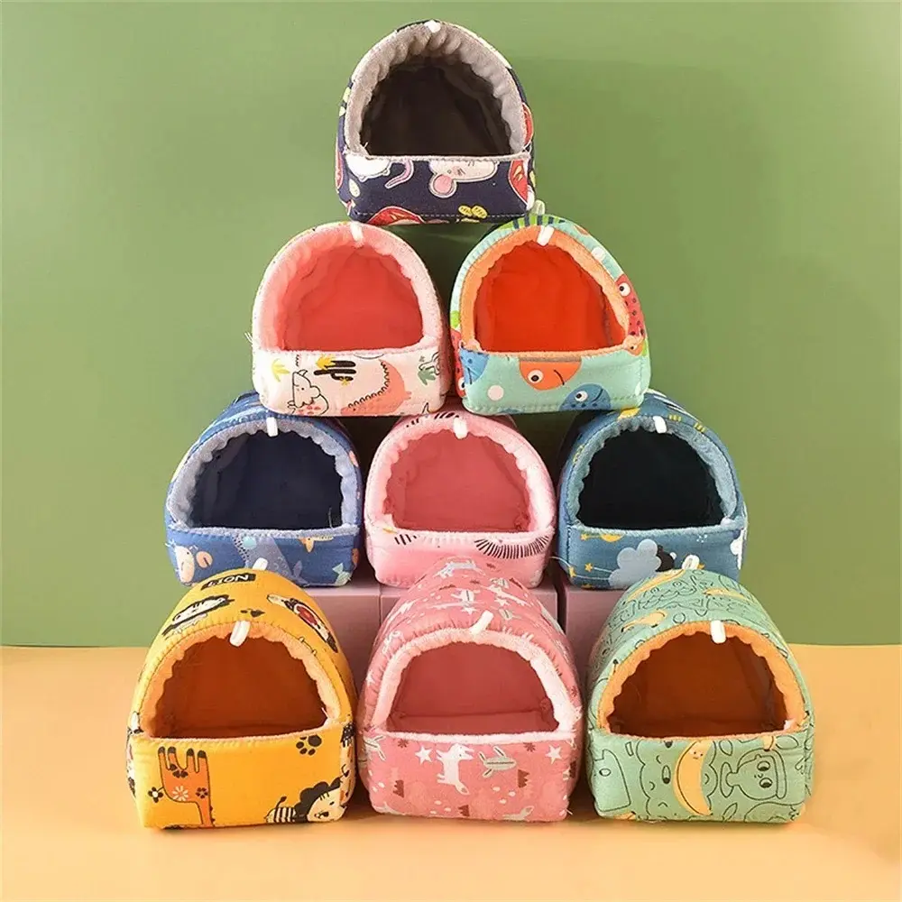 Cute House Guinea Pig Ferrets Small Animal Hammock Ferret Ferret Cage Accessories Beds Winter Warm Chinchilla Mat Hamster House