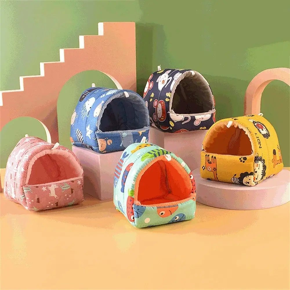Cute House Guinea Pig Ferrets Small Animal Hammock Ferret Ferret Cage Accessories Beds Winter Warm Chinchilla Mat Hamster House