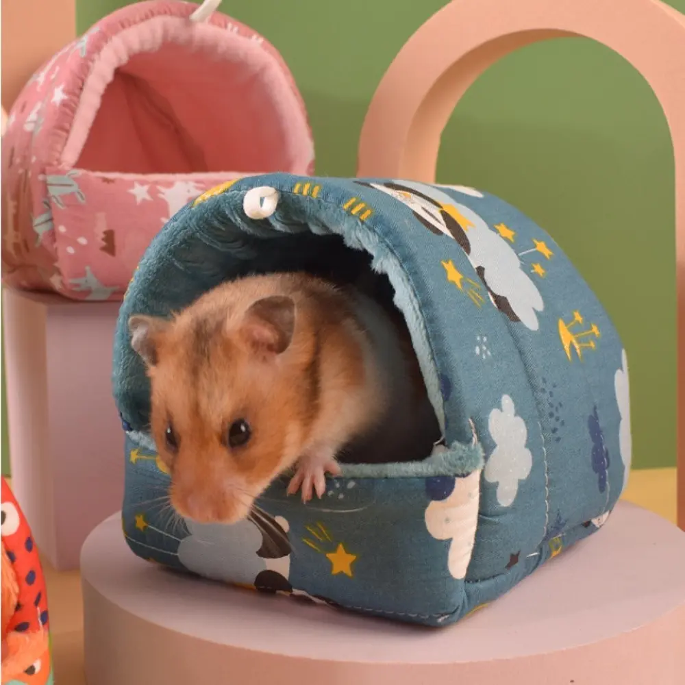 Cute House Guinea Pig Ferrets Small Animal Hammock Ferret Ferret Cage Accessories Beds Winter Warm Chinchilla Mat Hamster House