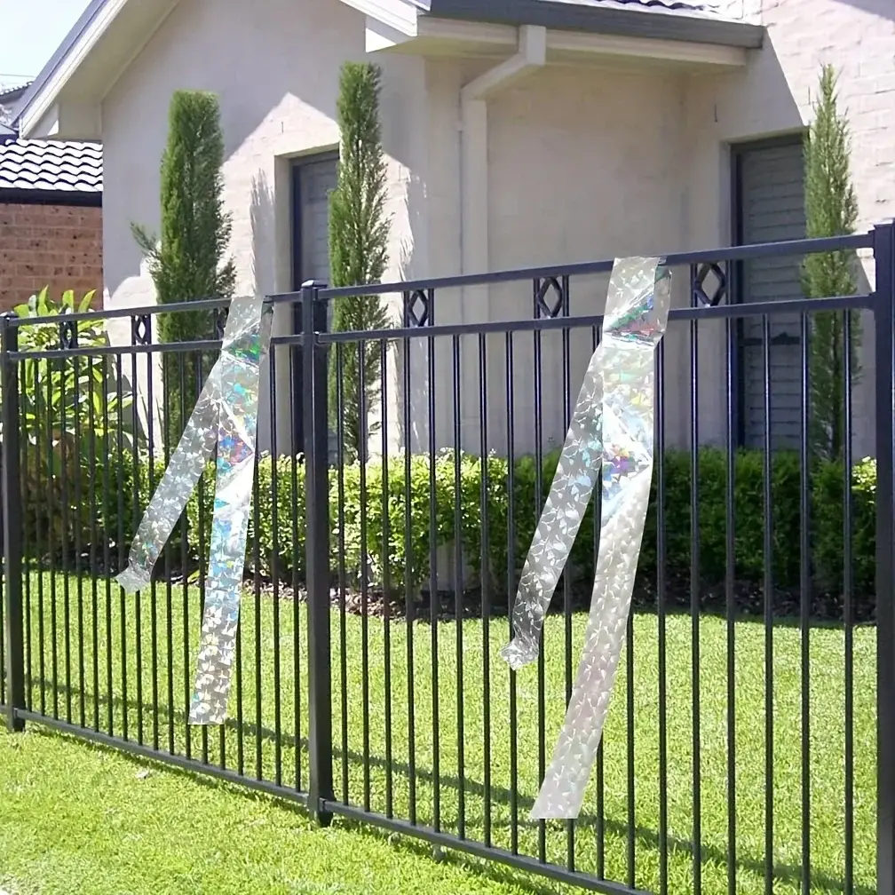 80/50M Bird Scare Type Ribbon, Deterrent Visual Audible Reflective Tape To Keep Away Birds, Double Sided Flash Tape