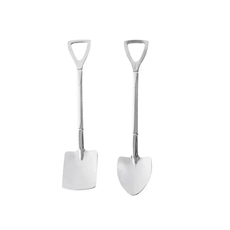 1/2/4PCS Coffee Spoon Shovel Spoons TeaSpoons Creative Spoon For Ice Cream Stainless Steel Dessert Scoop Tableware Cutlery Set