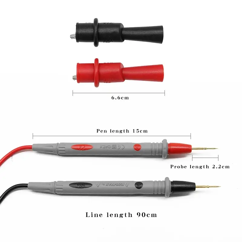 1 Pair Universal 1000v 10A Probe Multimeter Test Leads for Digital Multi Meter Tester Lead Probe Wire Pen Cable Tool 70cm Length