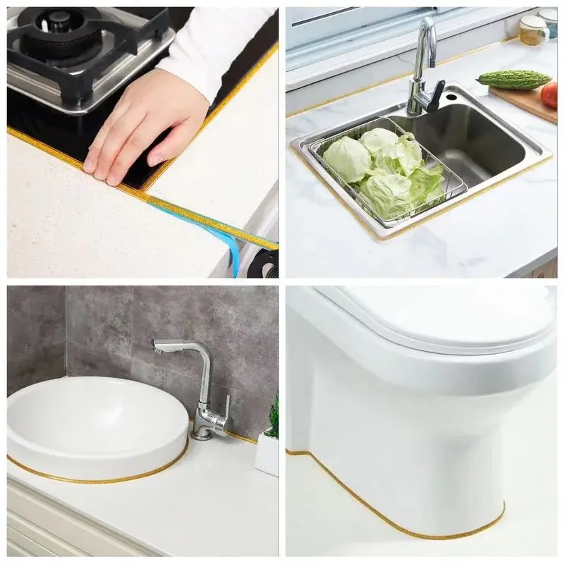 Self-Adhesive Ceramic Tile Gap Tape Kitchen Bathroom Mildewproof Waterproof Beautiful Seam Tape Wall Floor Gap Line Decor Strip
