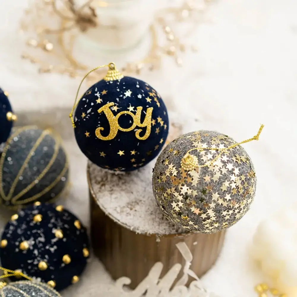 Christmas Tree Balls Red Glitter Stars Hanging Ornament Big Pendants Christmas Decorations for Home 2024 Natal Navidad New Year