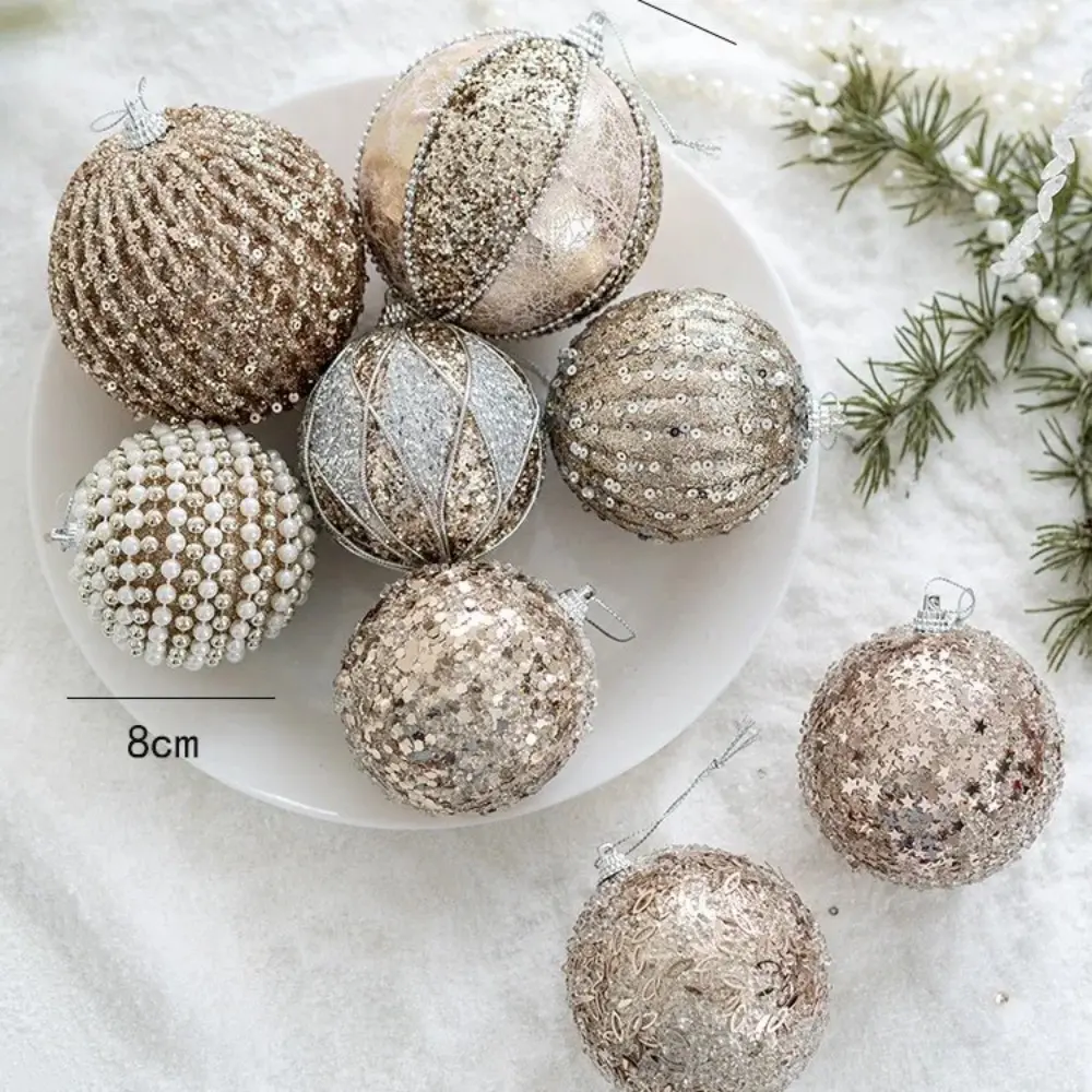 Christmas Tree Balls Red Glitter Stars Hanging Ornament Big Pendants Christmas Decorations for Home 2024 Natal Navidad New Year