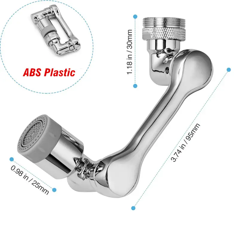 1080°Rotatable Faucet Spray Head Wash Basin Kitchen Tap Extender Adapter Universal Splash Filter Nozzle Flexible Faucets Sprayer