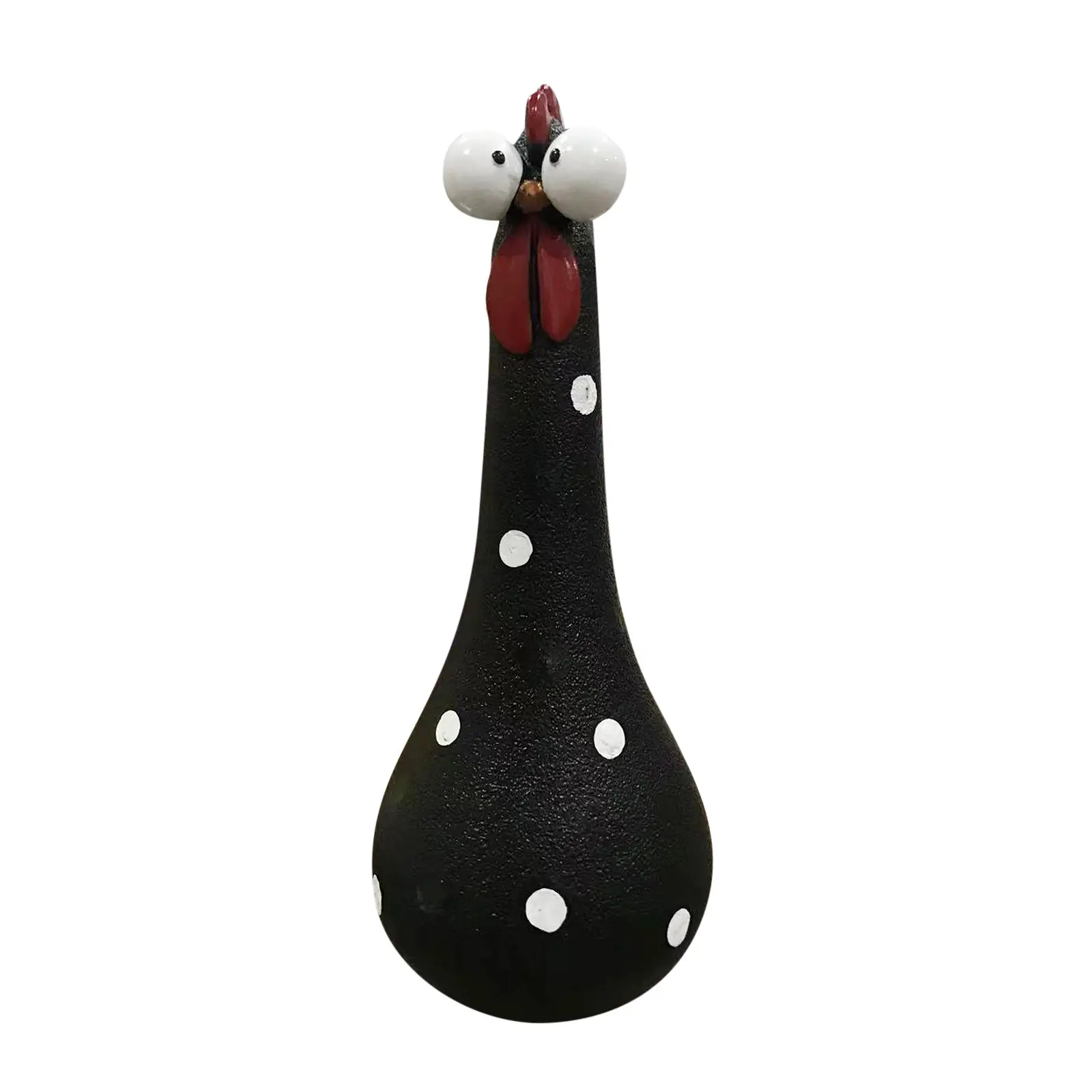 MOONBIFFY Resin Long Neck Chicken Ornaments for Garden Courtyard Outdoor Decoration Silly Hen Statues Office Desktop Figurines