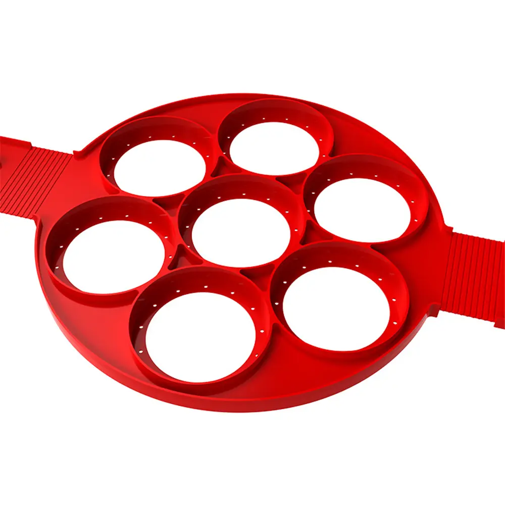 Multiple Shapes 7 Holes Nonstick Baking Mold Silicone Pancake Maker Ring Fried Egg Molds for Family Cooking Kitchenware Gadgets