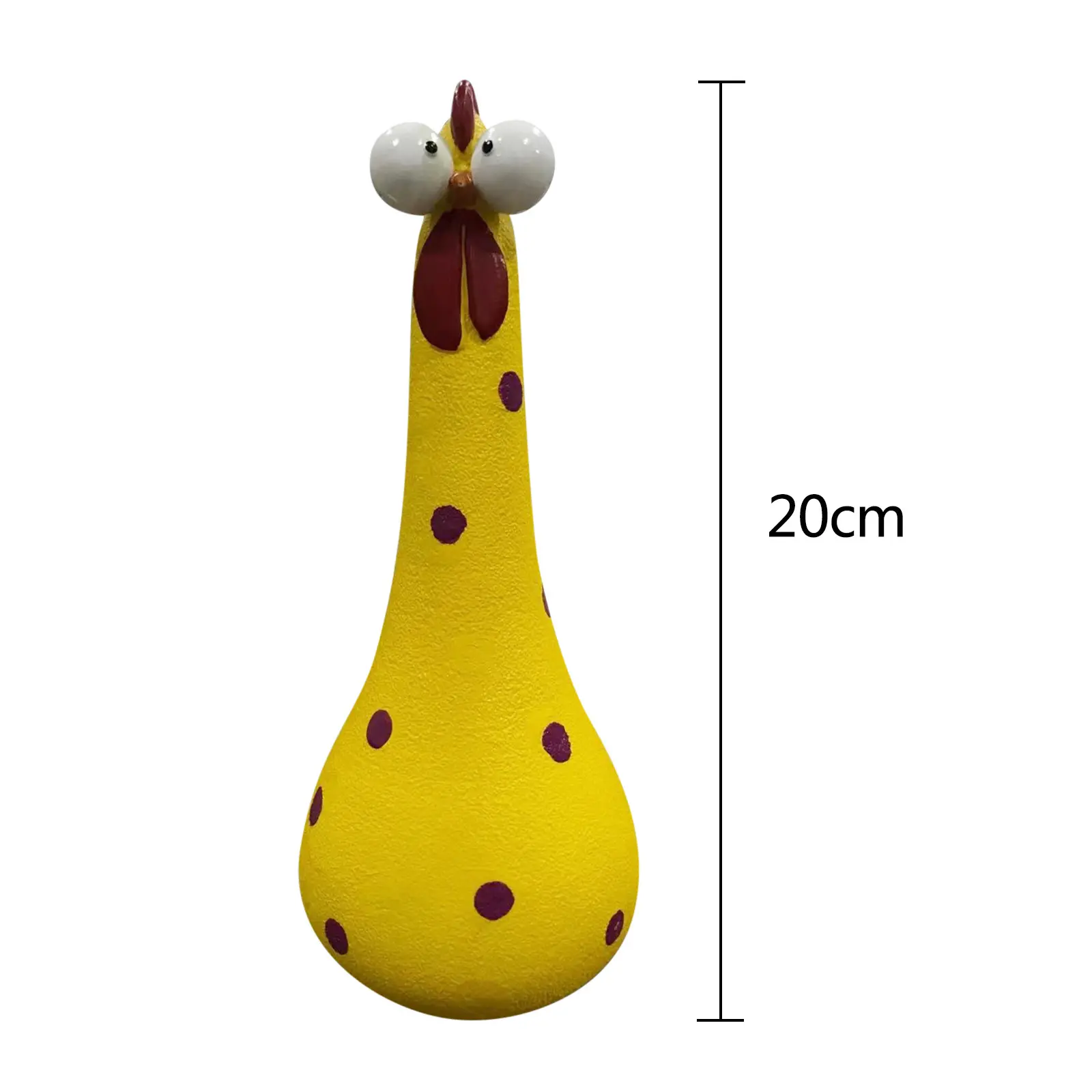 MOONBIFFY Resin Long Neck Chicken Ornaments for Garden Courtyard Outdoor Decoration Silly Hen Statues Office Desktop Figurines